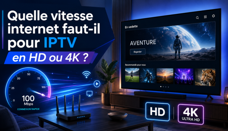 Quelle vitesse internet faut-il pour IPTV en HD ou 4K ?