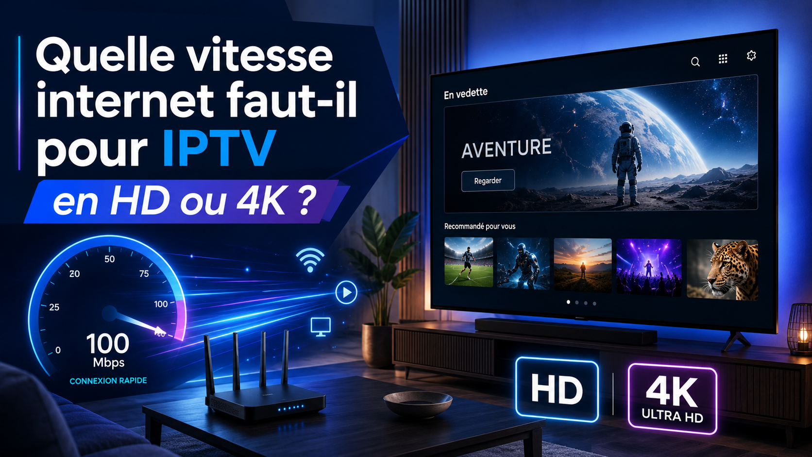 vitesse internet faut-il pour IPTV